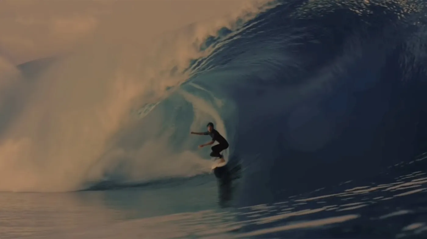 Quinn Biviano surfing
