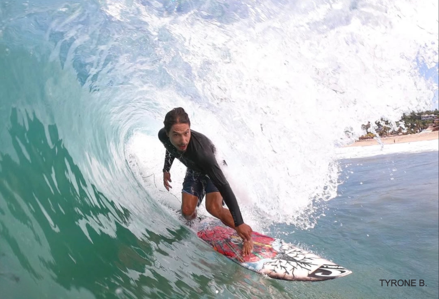 Tyrone Brendel surfing